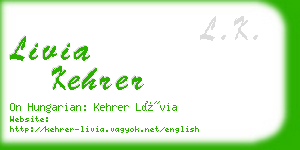 livia kehrer business card